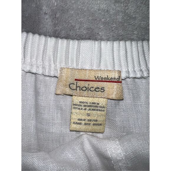 Women’s White/Cream 100% Linen Skirt SMALL - Picture 7 of 7